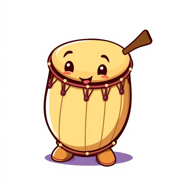 A cartoonish representation of a karuwa, an Indian traditional hand drum