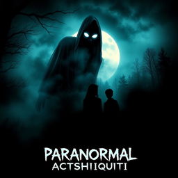 A chilling movie poster for a horror film titled 'Paranormal Actshiiiquiti'