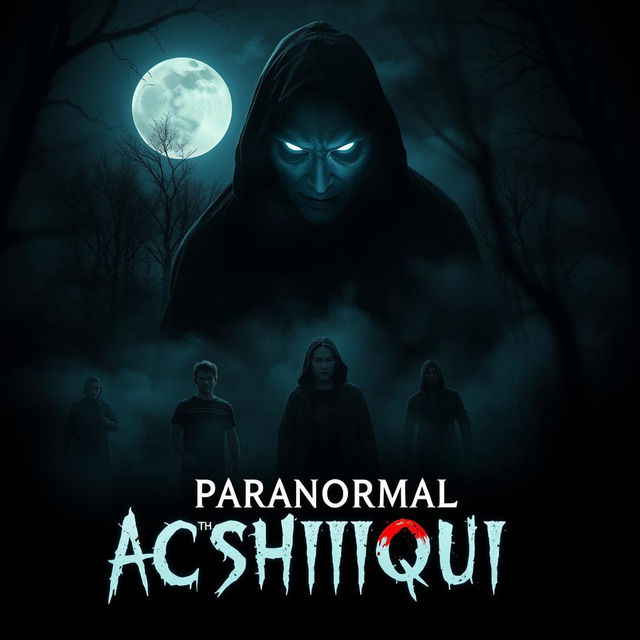 A chilling movie poster for a horror film titled 'Paranormal Actshiiiquiti'