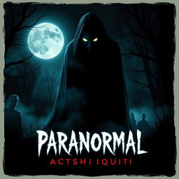 A chilling movie poster for a horror film titled 'Paranormal Actshiiiquiti'