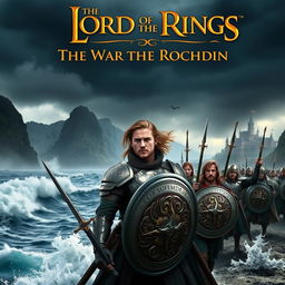 A dramatic movie poster for 'The Lord of the Rings: The War of the Rochidin'