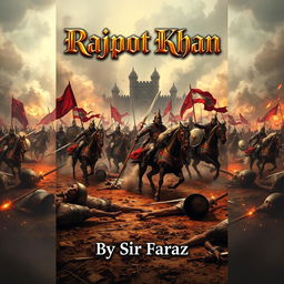 A full-sized, straight-view book cover showcasing an epic medieval battlefield scene