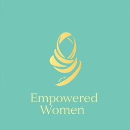 A simple and elegant logo design representing a space for Muslim women
