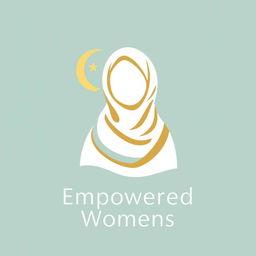 A simple and elegant logo design representing a space for Muslim women