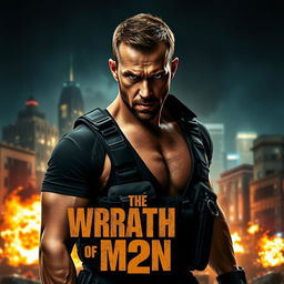 An action-packed cinematic poster for 'The Wrath of Man 2' featuring Jason Statham as a hardened, intense character with a fierce expression