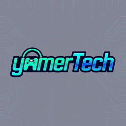 A modern logo design for a YouTube channel named 'gamerTech'