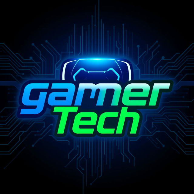 A modern logo design for a YouTube channel named 'gamerTech'