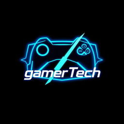 A modern logo design for a YouTube channel named 'gamerTech'