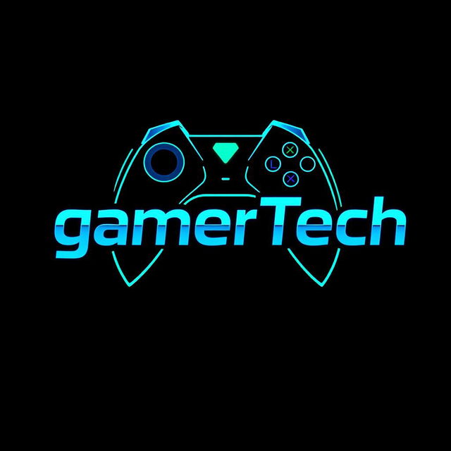 A modern logo design for a YouTube channel named 'gamerTech'