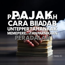 A bold and striking image depicting a stack of money in the foreground, accompanied by a handshake symbolizing agreement or partnership