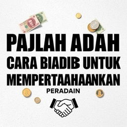 A visually striking graphic featuring the bold text "PAJAK ADALAH CARA BIADAB UNTUK MEMPERTAHANKAN PERADABAN" in a modern, impactful font