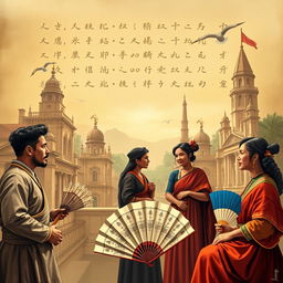 An artistic representation of the history of the Filipino national language and the impact of colonialism during the Spanish era