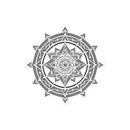 An isolated Sri Yantra design set against a clean white background