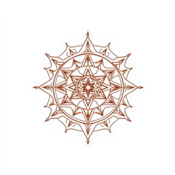 An isolated Sri Yantra design set against a clean white background