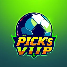 A vibrant and creative logo design for a sports betting group named 'MÁSTER PICK'S VIP'