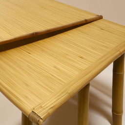 A completely bamboo table showcasing the natural beauty and simplicity of bamboo furniture