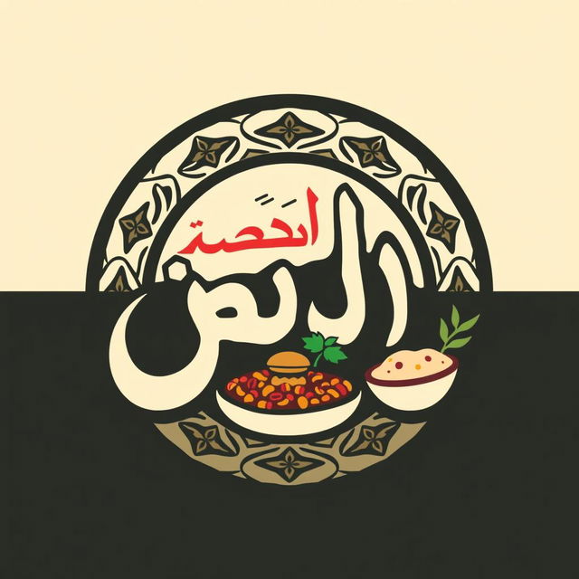 A logo design for a company named 'معصوب بركات', featuring a creative representation of the name in Arabic calligraphy