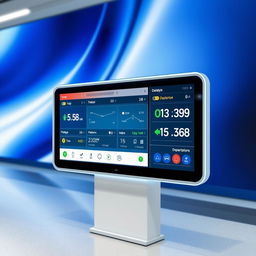 A modern Passenger Information Display System (PIDS) prototype showcasing a sleek, user-friendly interface