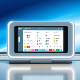 A modern Passenger Information Display System (PIDS) prototype showcasing a sleek, user-friendly interface