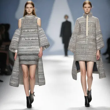 The designer showcased a unique collection that incorporated Norse-inspired patterns and motifs.