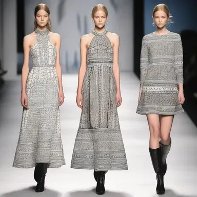 The designer showcased a unique collection that incorporated Norse-inspired patterns and motifs.