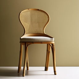 A chair uniquely crafted out of bamboo, embodying both elegance and simplicity