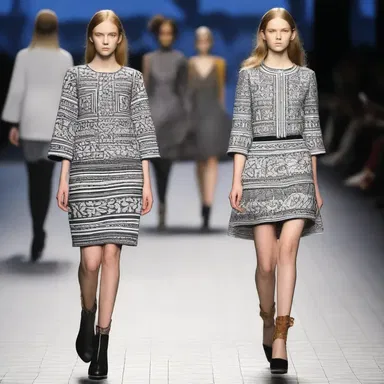The designer showcased a unique collection that incorporated Norse-inspired patterns and motifs.