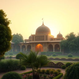 A historical depiction of the House of Fatima in Medina during the time of the Prophet Muhammad