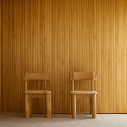 A solid bamboo chair, composed purely of bamboo with no gaps or spaces, reflecting a unique fusion of sturdiness and simplicity