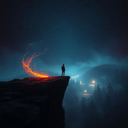 A digital artwork showcasing a mysterious and empowering scene inspired by the song 'Darkside