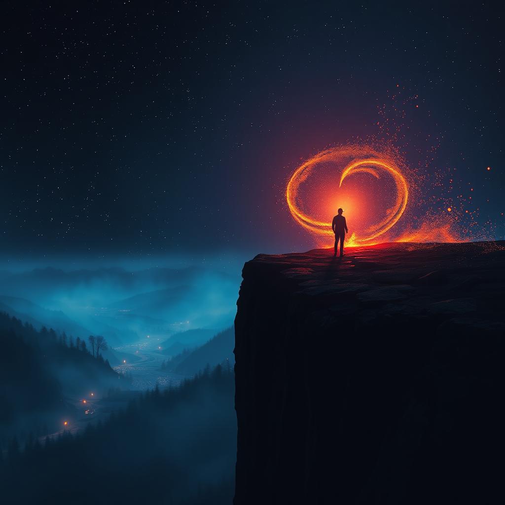 A digital artwork showcasing a mysterious and empowering scene inspired by the song 'Darkside