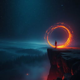 A digital artwork showcasing a mysterious and empowering scene inspired by the song 'Darkside