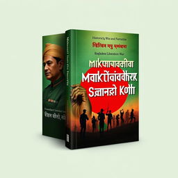 A book cover design for a historical biography titled 'Muktijuddher Smriti Kotha' about a freedom fighter from the 1971 Bangladesh Liberation War