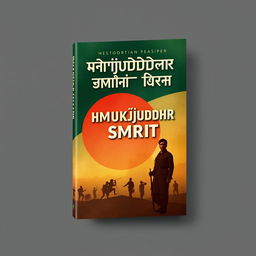A book cover design for a historical biography titled 'Muktijuddher Smriti Kotha' about a freedom fighter from the 1971 Bangladesh Liberation War