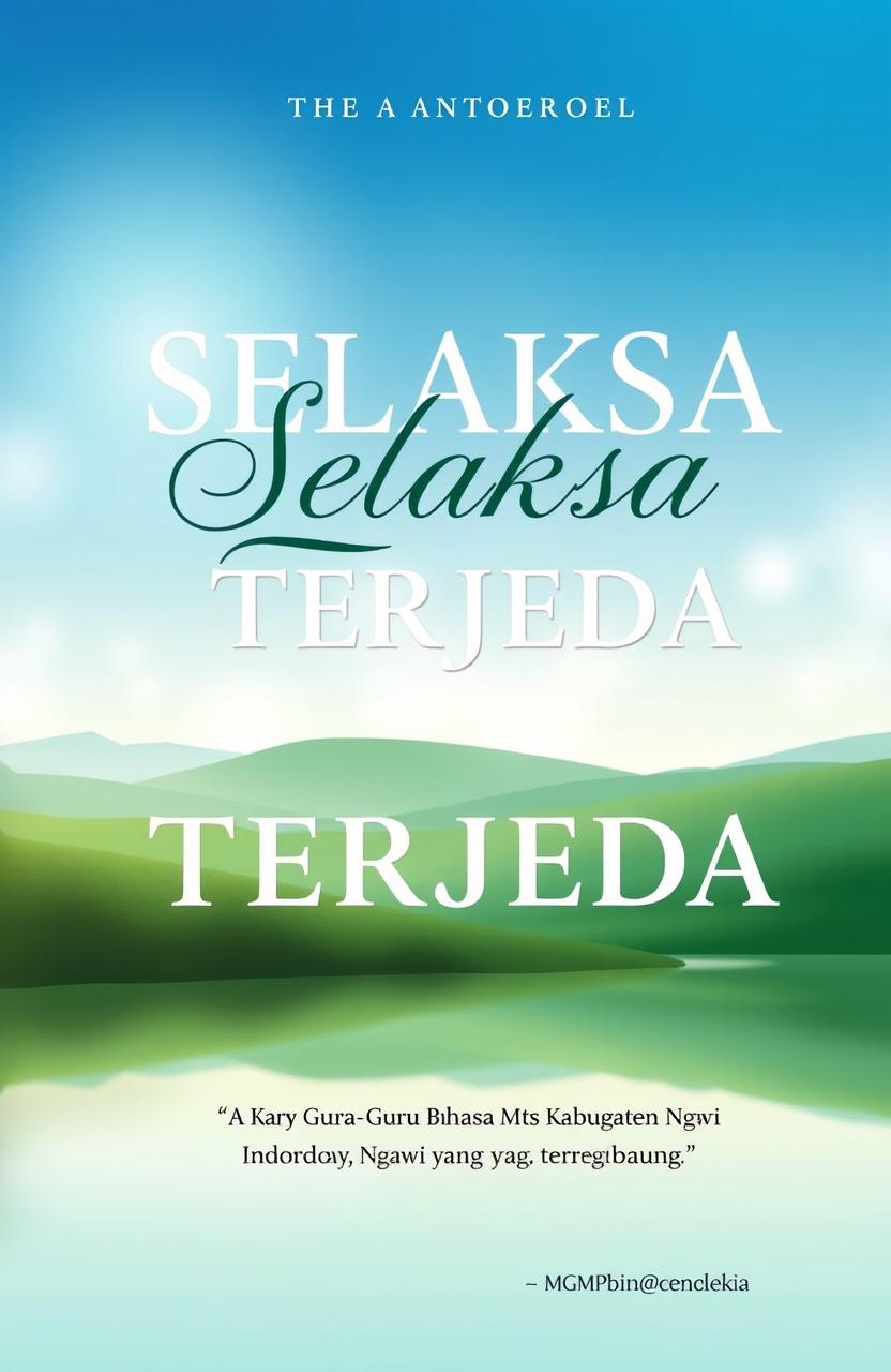 A book cover design for the anthology titled "SELAKSA TERJEDA"