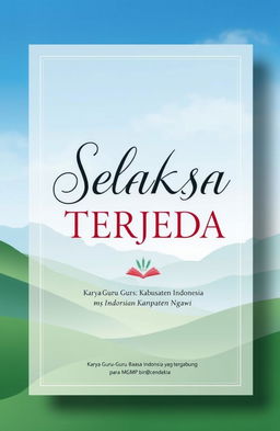 A book cover design for the anthology titled "SELAKSA TERJEDA"