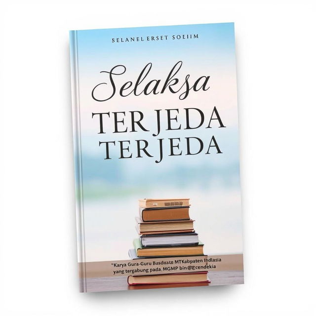 A captivating book cover design for the anthology titled "SELAKSA TERJEDA"