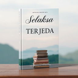 A captivating book cover design for the anthology titled "SELAKSA TERJEDA"