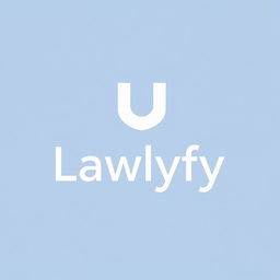 A minimal and iconic logo design for a company named 'Lawlyfy', specializing in IP protection