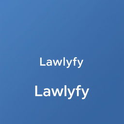 A minimal and iconic logo design for a company named 'Lawlyfy', specializing in IP protection