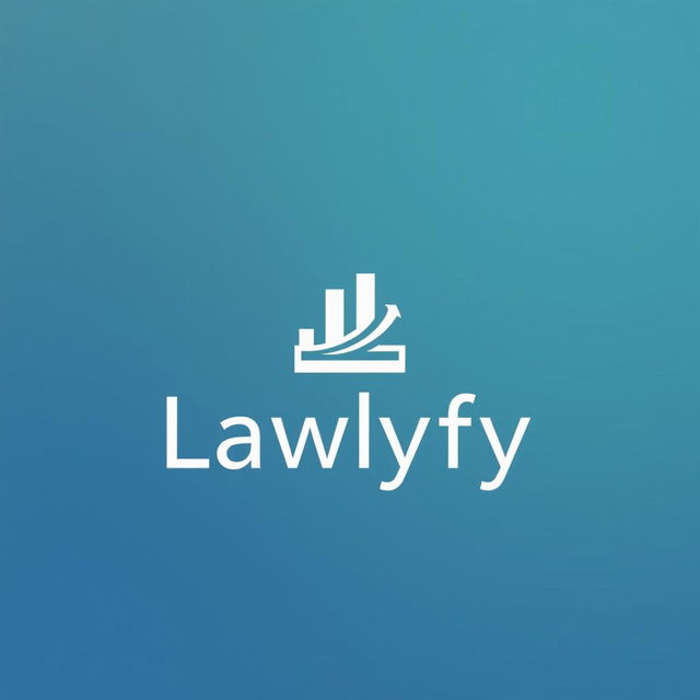 A minimal and iconic logo design for a company named 'Lawlyfy', specializing in IP protection