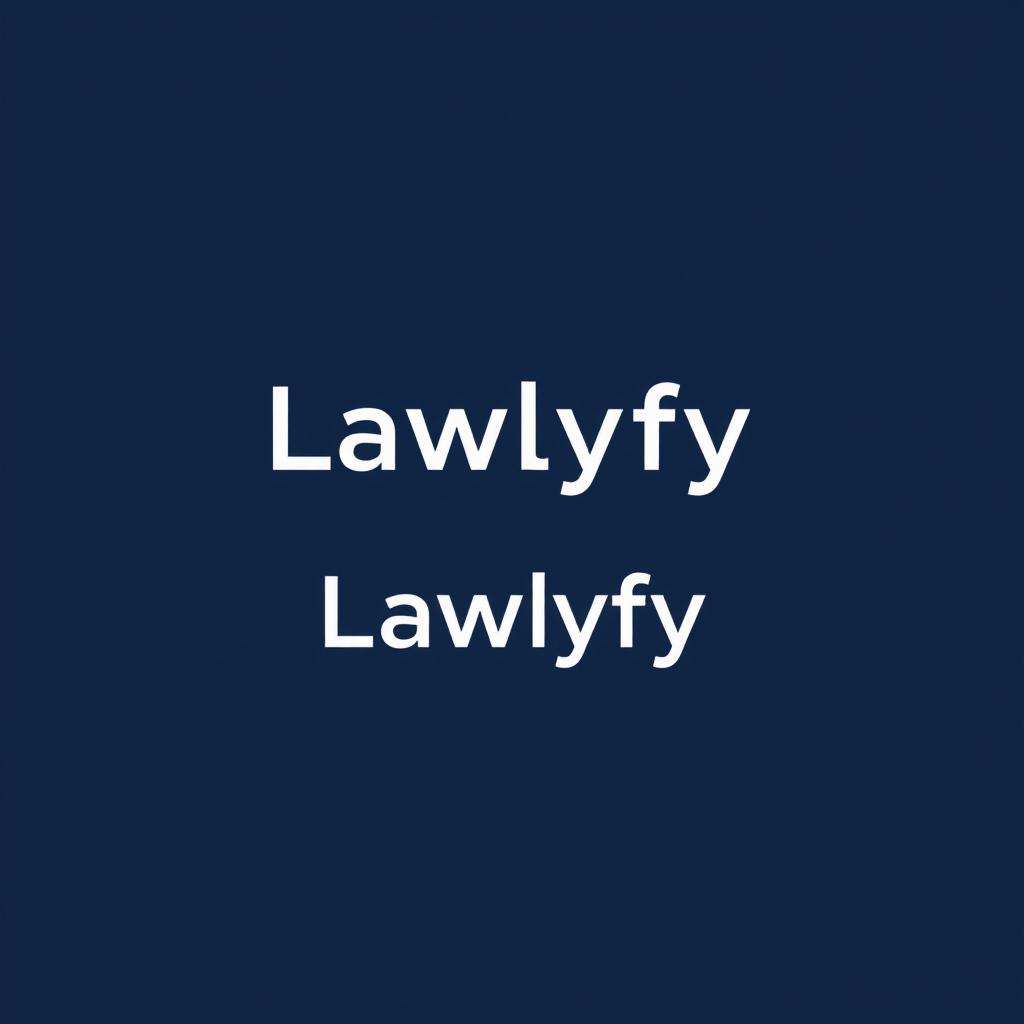 A minimal and iconic logo design for a company named 'Lawlyfy', specializing in IP protection