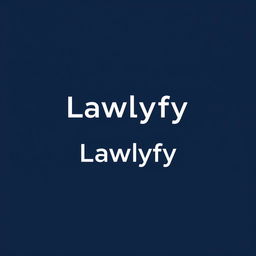 A minimal and iconic logo design for a company named 'Lawlyfy', specializing in IP protection