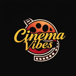 A modern and sleek logo design for an Instagram page dedicated to cinema