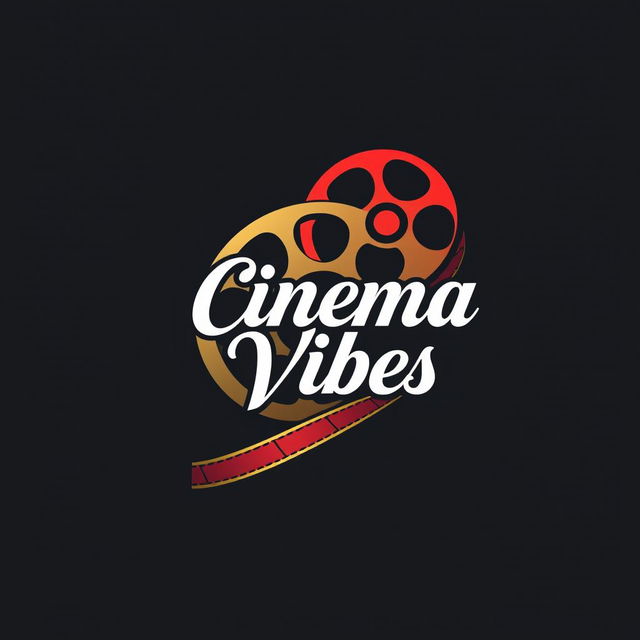 A modern and sleek logo design for an Instagram page dedicated to cinema