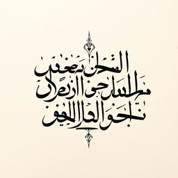 A beautifully crafted piece of calligraphy featuring the Persian script in broken Nastaliq style, showcasing graceful curves and elegant strokes