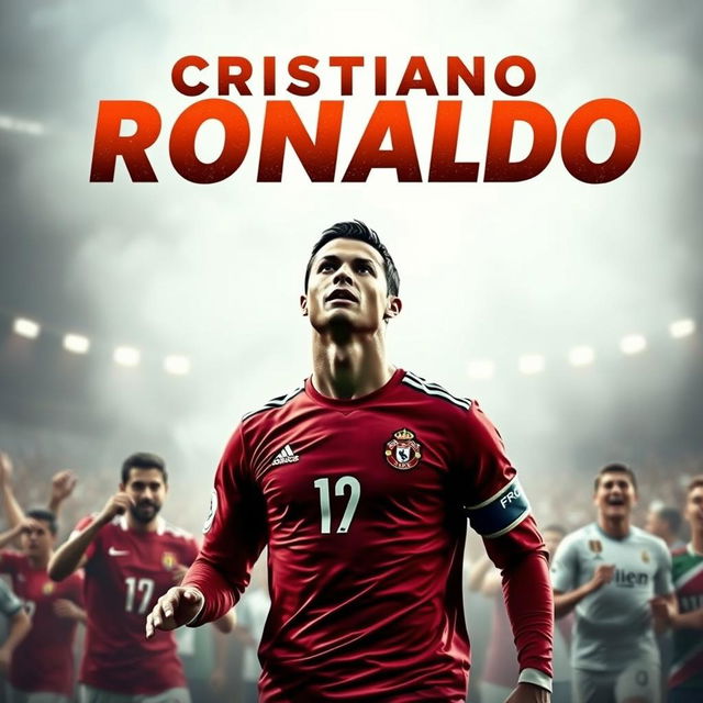 A dynamic video showcasing the achievements of Cristiano Ronaldo, featuring his incredible football skills, record-breaking goal-scoring moments, and significant trophies won throughout his career