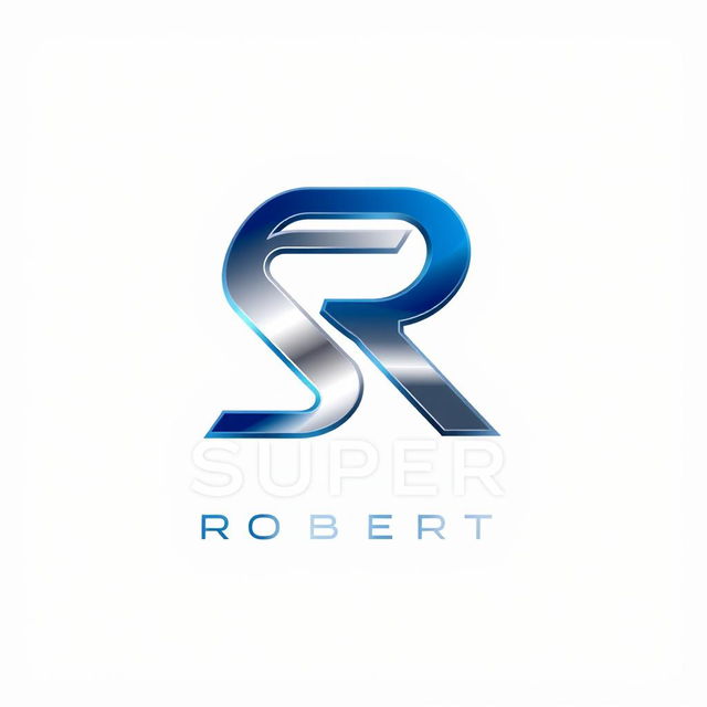 A professional logo design featuring the letters 'S' and 'R' artistically styled to represent 'SUPER ROBERT'