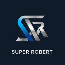 A professional logo design featuring the letters 'S' and 'R' artistically styled to represent 'SUPER ROBERT'