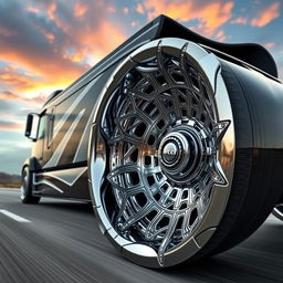 A striking custom design of IVECO rims and wheels for a cutting-edge semi-truck
